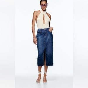 Zara size S denim midi skirt - Price is Firm